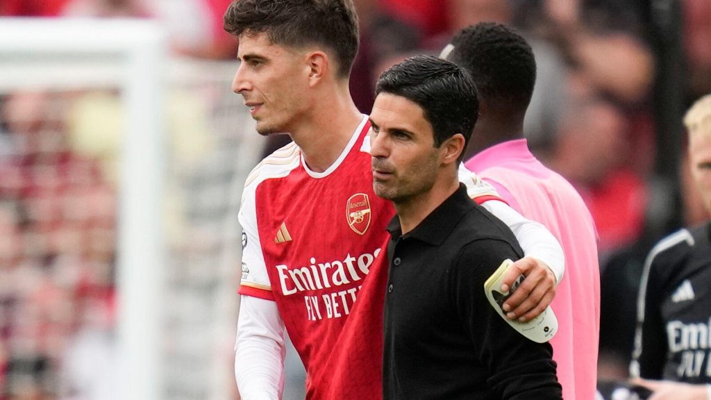Havertz and Mikel Arteta (Photo Credit: Getty)