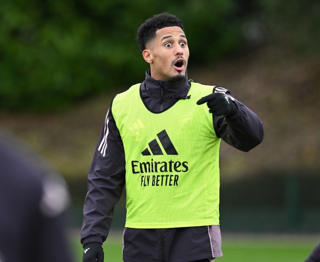 William Saliba at the Training Ground (Photo Credit: Getty)