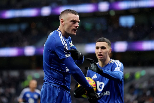 Jamie Vardy Goaded Tottenham Fans with His Celebration (photo credit: Getty)
