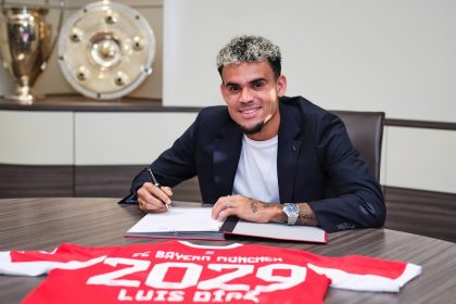 Bayern Munich's new signing Luis Diaz (Photo credit: Bayern media)