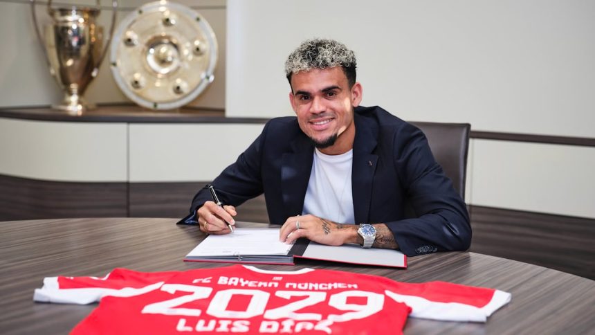 Bayern Munich's new signing Luis Diaz (Photo credit: Bayern media)