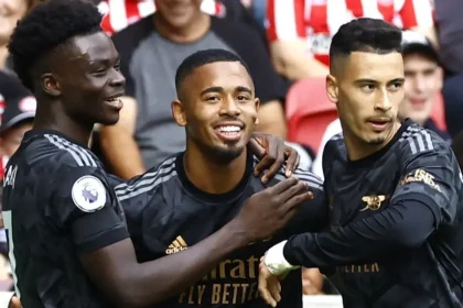 Saka, Martinelli and Jesus (Credit: Ruuters via Getty Images)