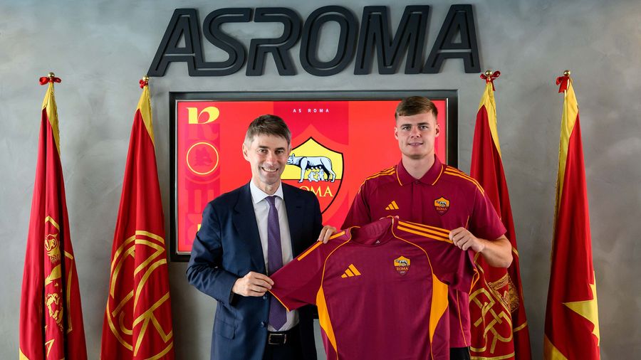 AS Roma are delighted to announce the signing of Evan Ferguson from Brighton & Hove Albion (Photo Credit: AS Roma Media)