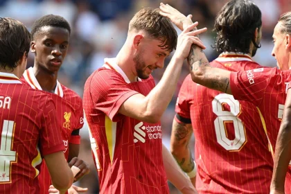 Liverpool players celebrating (Photo Credit: Getty)