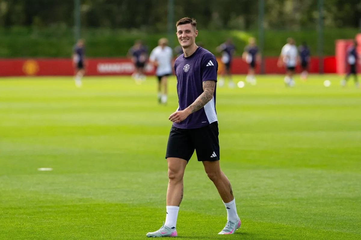 Šeško needs time to settle at Manchester United - Amorim 3304 Benjamin Sesko in training (Photo Credit: United's Media)
