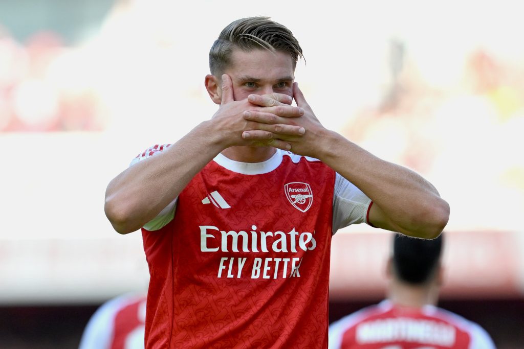 Arteta Reveals Gyökeres’ Dream of Joining Arsenal in First Phone Call 3397 Viktor Gyokeres celebrating his first goal for Arsenal. (Photo Credit: Arsenal/X)