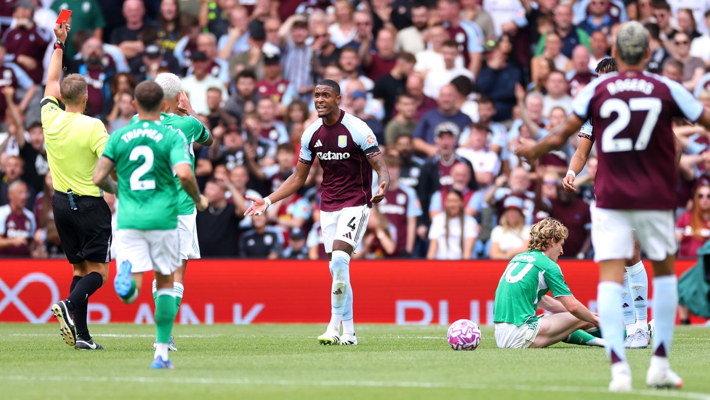 Aston Villa fans helped us stay unbeaten at home for the 22nd time - Emery 3398 Konsa red