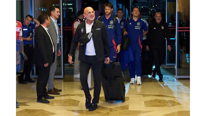 Spanish team touchdown in Turkey ahead of Sunday clash. (Credit: Spanish website)