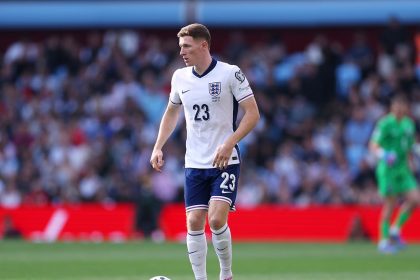 Elliot Anderson played for 90 minutes during his debut game for England. (Photo credit: England media).