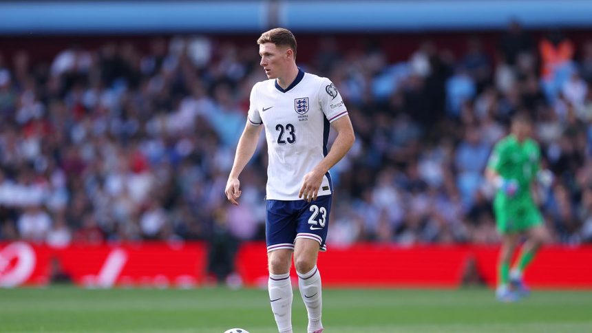 Elliot Anderson played for 90 minutes during his debut game for England. (Photo credit: England media).