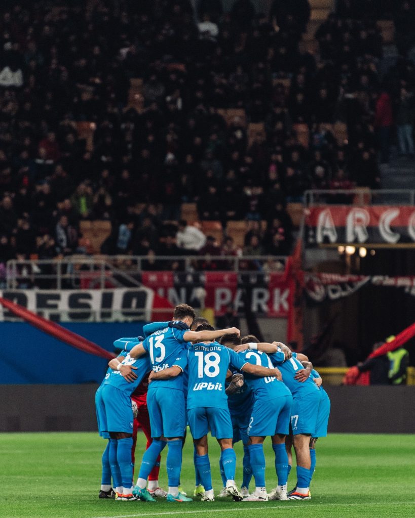 Napoli players during the match against Pisa fc (Photo Credit: Napoli Facebook page)