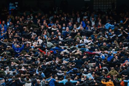Manchester City fans Celebrating during the 3-0 win over Manchester United(Photo Credit: Manchester City X handle)