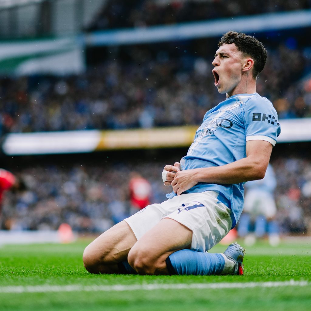 
Phil foden  celebrates after scoring (Photo Credit:Manchester City X handle)
