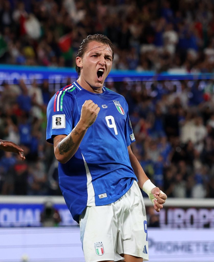 Mateo Retegui scored a brace for Italy against Estonia at Bergamo on Friday night. (Credit: @Azzurri on X).