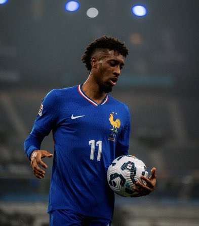 Kingsley Coman returns to the France team after 11 months. (Credit: @Frenchteam on X)
