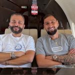 Gianluigi Donnarumma and his agent Enzo Raiola (Photo Credit: Fabrizio Romano via X)