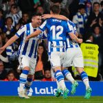 Real Sociedad (Credit: @RealSociedad Cuenta oficial @RealSociedadEUS 🇺🇸🇬🇧 @RealSociedadEN 🇫🇷 @RealSociedadFR 🇯🇵 @RealSociedad_JP @RealSociedadAra . ♀ @RealSociedadFEM Cantera: @RSZubieta_ 62 Following 768.5K Followers Followed by Seyi 'Barrack Boy' Alao (MON), UEFA Europa League, and 8 others you follow Post See new posts Conversation Real Sociedad Fútbol @RealSociedad)