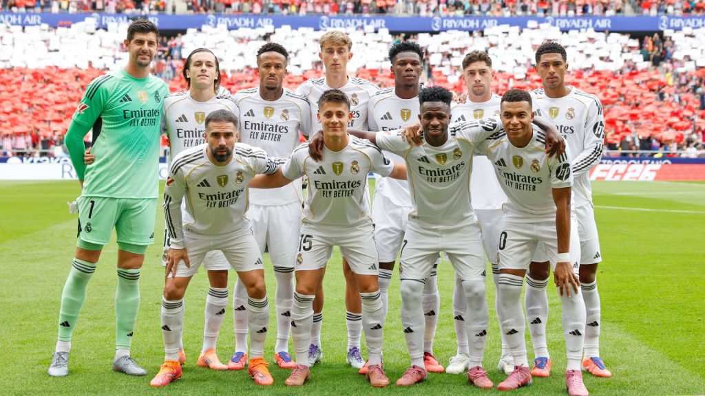 Real Madrid players before the game against Atletico Madrid (Photo Credit: Real Madrid X handle)