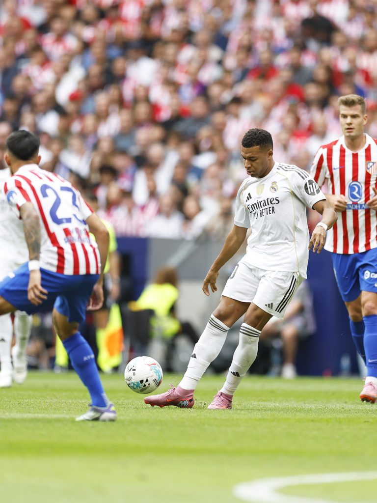 Real Madrid player Kylian Mbappe against Atletico Madrid (Photo    Credit: Real Madrid X handle)