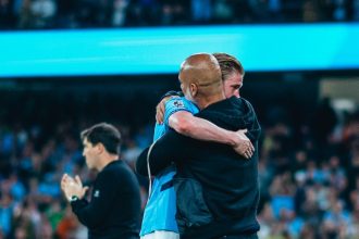Pep Guardiola and Kevin De Bruyne (Photo Credit: Manchester City via X)