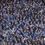 Everton fans during the game against Liverpool at anfield (Photo Credit: Everton X handle)