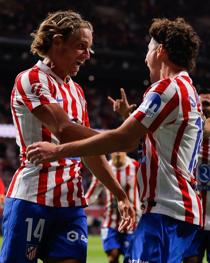 Llorente and Julain Alvarez of Atletico Madrid (Photo Credit: Atleti via X)