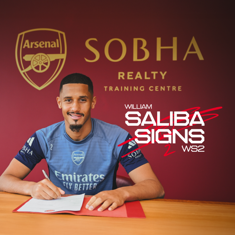 William Saliba signs Contract Extension (Photo Credit: Arsenl website)