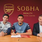 Arsenal player William Saliba signs a new contract extension with the team (Photo Credit: Arsenal X handle)