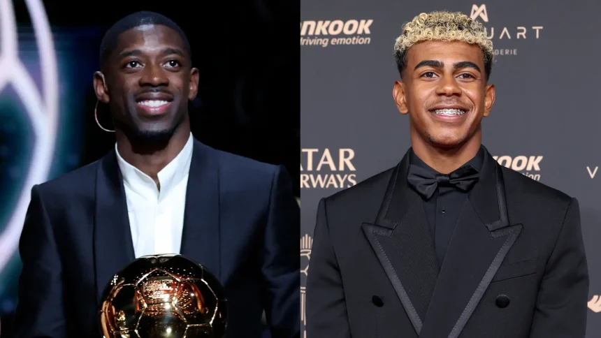 Ousmane Dembele, Lamine Yamal (Credit: Ballon d’Or via X)