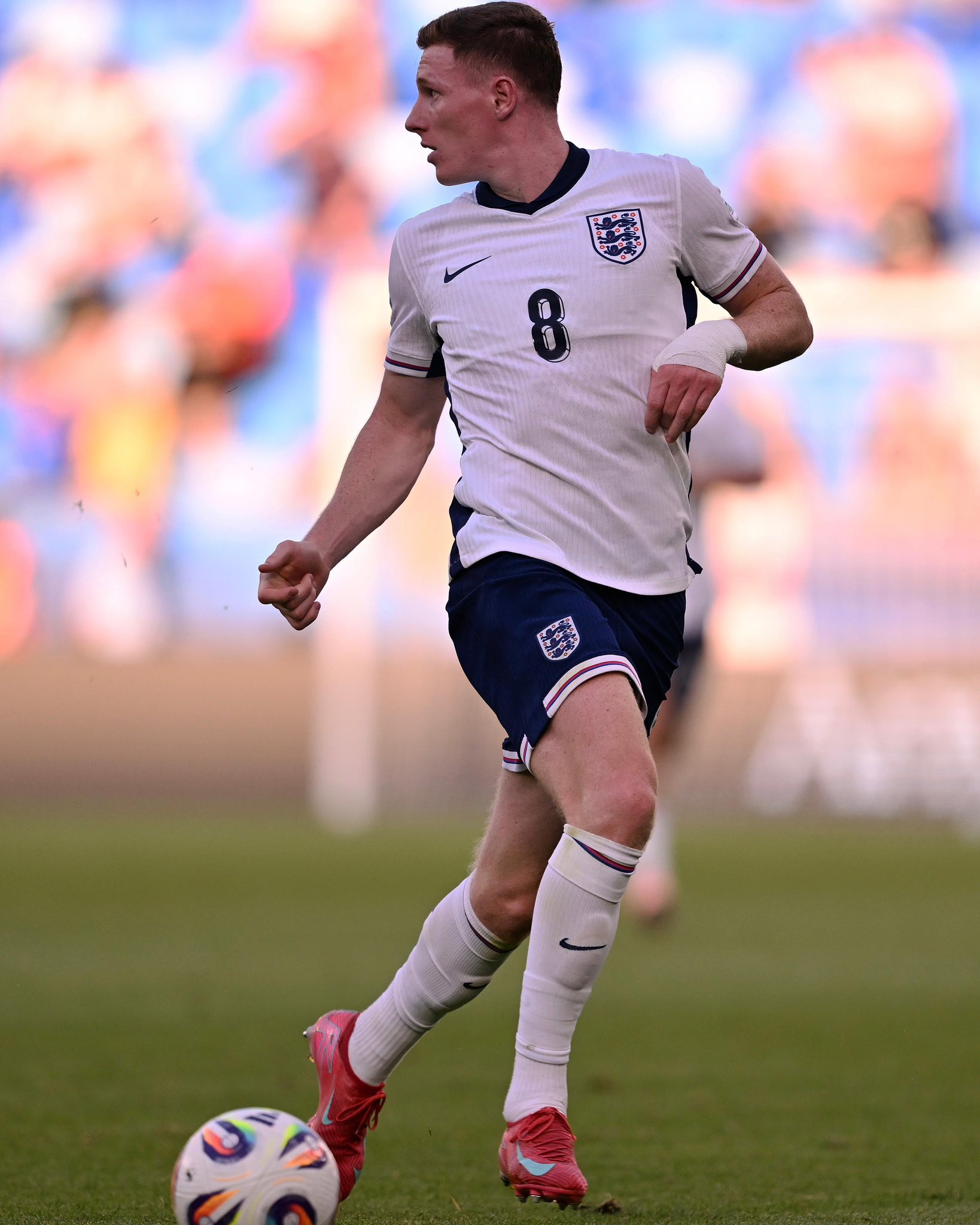 Elliot Anderson played for 90 minutes during his debut game for England. (Photo credit: Anderson X handle).