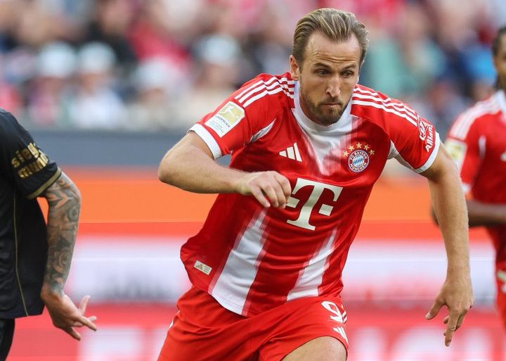 Harry Kane has scored three goals in his last two games for Bayern Munich. (Credit: @FCBayernEN on X).