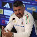 Gatuso spaking ahead of Friday's game against Estonia. (Credit: @Azzurri_En)