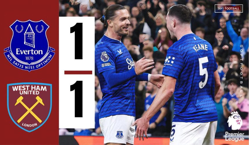 Everton 1-1 West Ham. Photo credit: Softfootball
