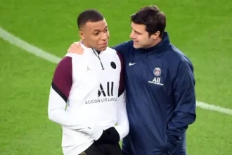Mauricio Pochettino and Kylian Mbappe