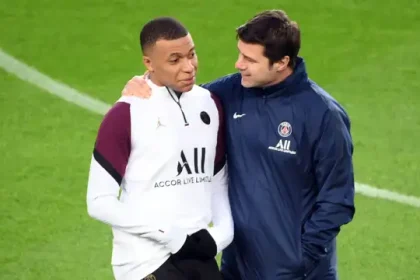 Mauricio Pochettino and Kylian Mbappe