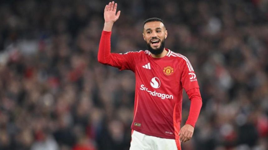 Noussair Mazraoui. Photo credit: Man United media