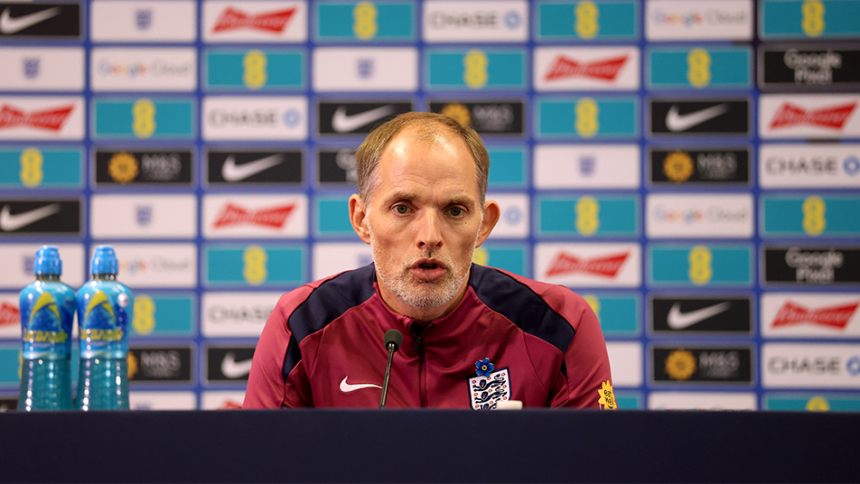 England coach Thomas Tuchel's press conference ahead of Andorra's clash. (Credit: England website).