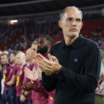 England coach Thomas Tuchel at Belgrade against Serbia. (Credit: England media).