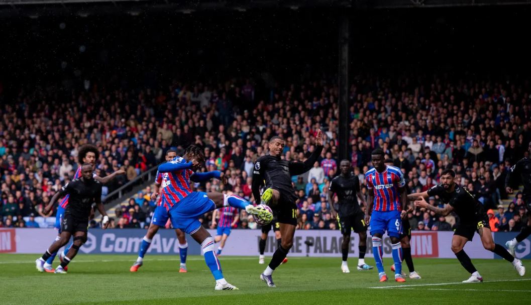 Uche strikes the ball. Photo credit: Crystal Palace media.