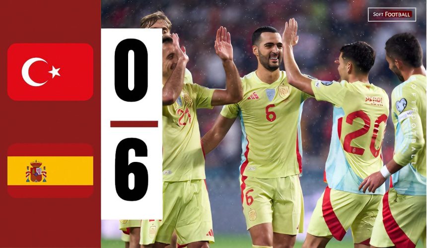 Turkey vs Spain (Photo Credit: Softfootball)