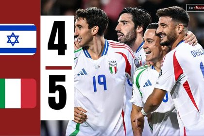 Isreal vs Italy (Photo Credit: Softfootball.com)