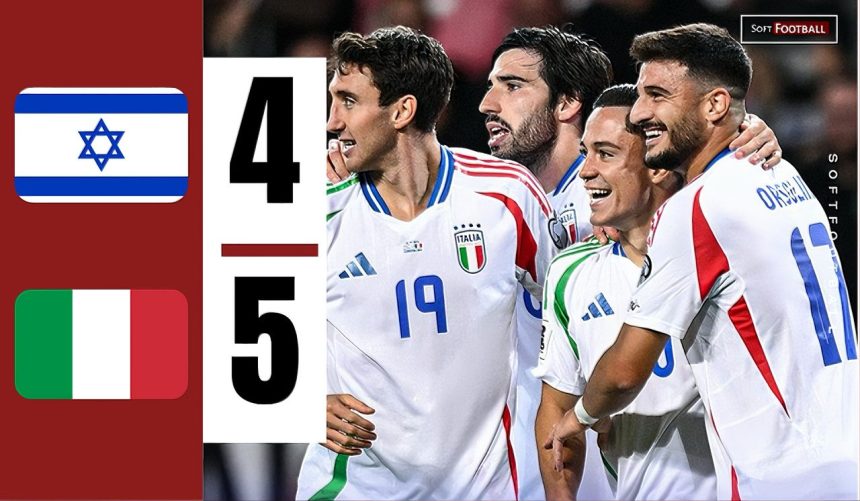 Isreal vs Italy (Photo Credit: Softfootball.com)