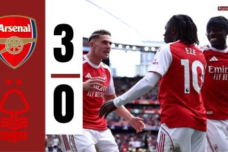 Arsenal beat Nottingham Forest at the Emirates (Credit: Arsenal FC media)