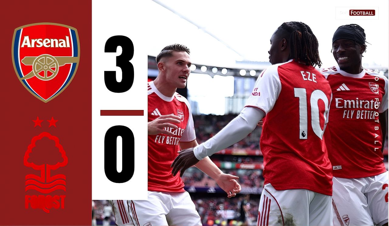 Arsenal beat Nottingham Forest at the Emirates (Credit: Arsenal FC media)