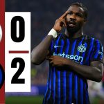 Thuram scored a brace as Inter beat Ajax at home. (Credit: Softfootball).