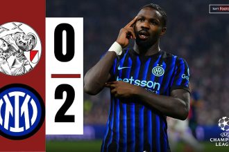Thuram scored a brace as Inter beat Ajax at home. (Credit: Softfootball).
