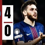 Marquinhos, Kvaratskheila, Mendes and Rasmos scored for PSG during their 4-0 heavy win over Atalanta on Wednesday. (Credit: Softfootball)