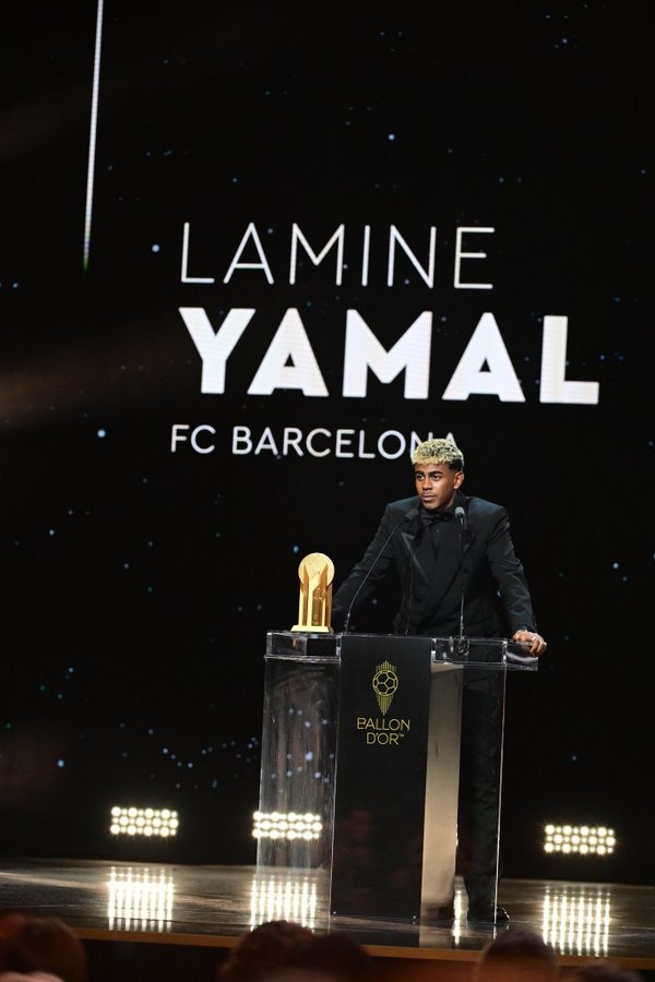 Lamine Yamal Kopa Trophy winner (Photo Credit: Ballon d'or via X)