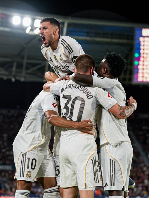Real Madrid Players Celebrating (Photo Credit: Real Madrid via X)