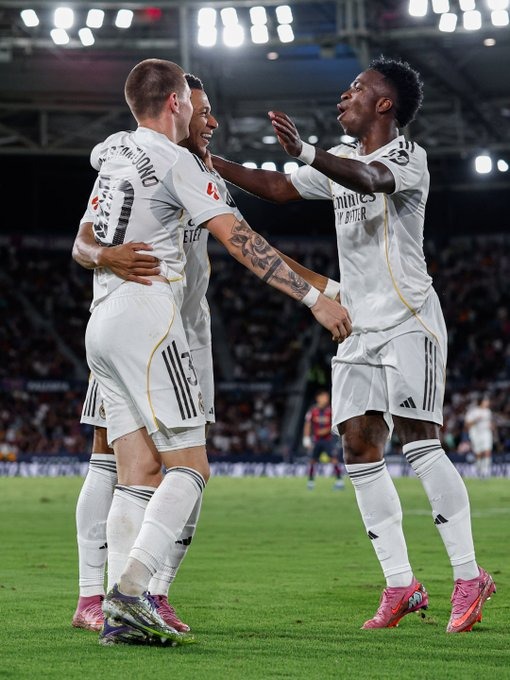 Real Madrid Players Celebrating (Photo Credit: Real Madrid via X)